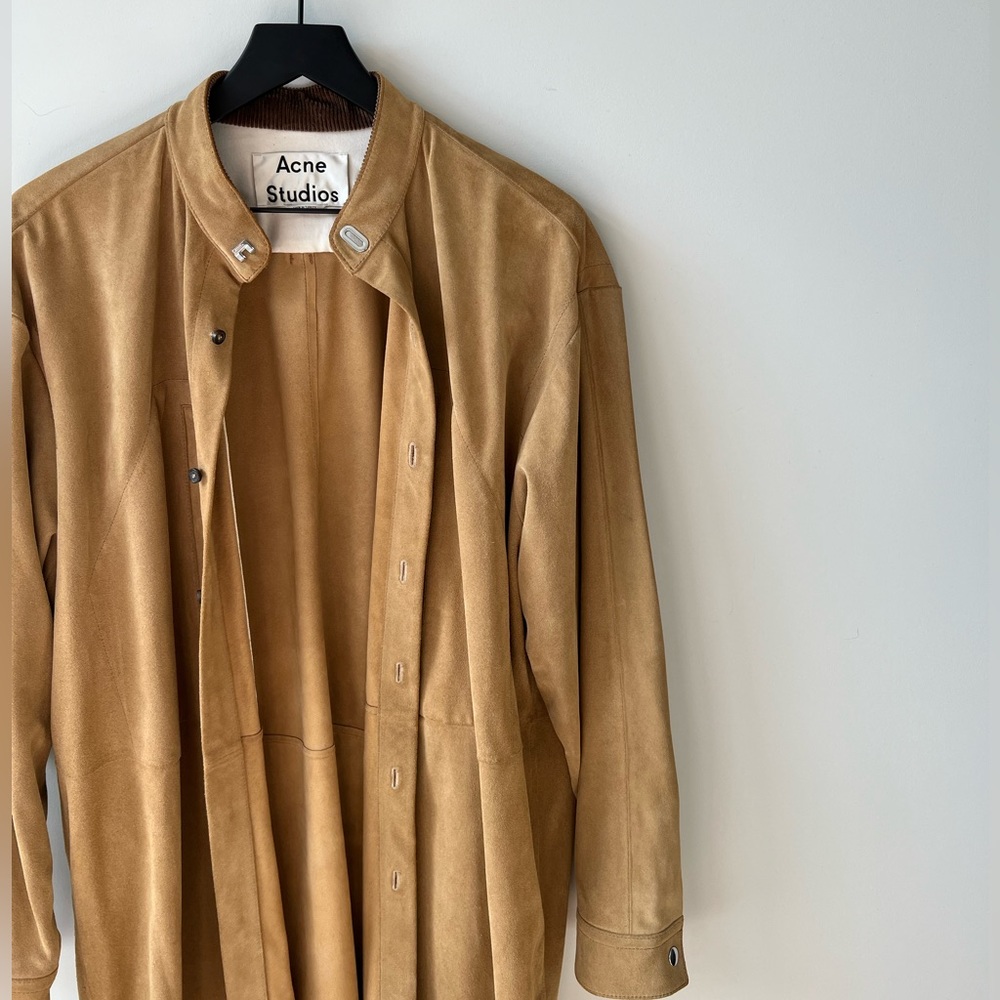 Acne Studios Suede Leather Oversized Litka Overshirt